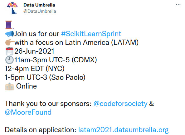 LATAM sprint tweet